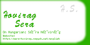 hovirag sera business card